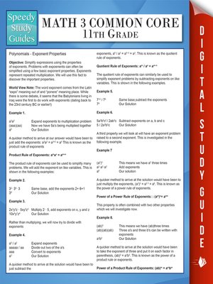 Math 3 Common Core 11th Grade - ebook
